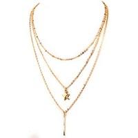 wholesale women necklace european style sea star layered chain necklac ...