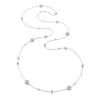 White Gold and Diamond Long Necklace