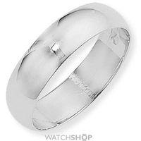 White Gold 6mm D-Shaped Band Size Y