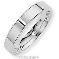 White Gold 4mm Flat-Court Band Size S