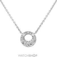 White Gold Diamond Round Collar 17/43cm