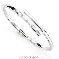 White Gold Diamond Crossover Bangle