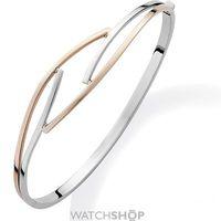 White and Rose Gold Bangle