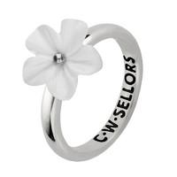 white agate ring tuberose platycodon silver