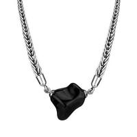 whitby jet necklace organic foxtail silver