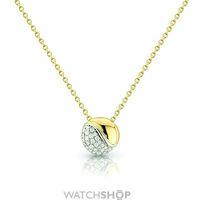 White and Yellow Gold Diamond Necklet 17/42.5cm