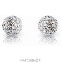 White Gold Diamond Button Studs