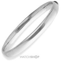 White Gold Oval Bangle