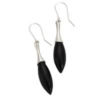Whitby Jet And Silver Earrings