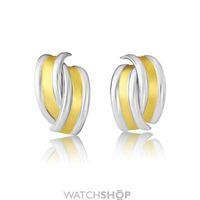 White and Yellow Gold Stud Earrings