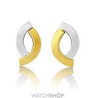 White and Yellow Gold Stud Earrings