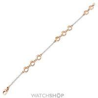 White and Rose Gold Bracelet 7.5in/19cm