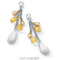 White and Yellow Gold Citrine Drop Earrings