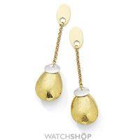 White and Yellow Gold Drop Earrings