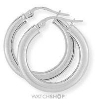 white gold classic hoop earrings