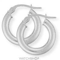 White Gold Classic Hoop Earrings