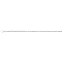 White Gold Supertwist Singapore Chain 24/60cm