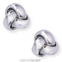 White Gold Knot Earrings