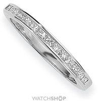 white gold 015ct tw vs princess cut half eternity diamond ring size q