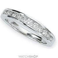 White Gold 0.50ct tw Brilliant-cut Half Eternity Diamond Ring Size N