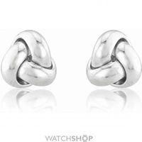 white gold knot earrings