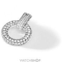 white gold pave set diamond pendant