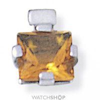 white gold pendant square citrine pendant