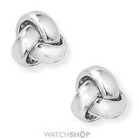 white gold knot earrings