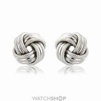 White Gold Knot Earrings