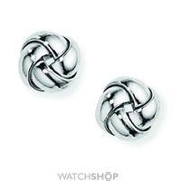 White Gold Knot Earrings