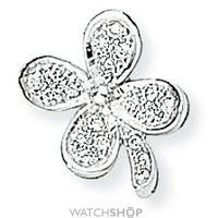 white gold diamond four leaf clover pendant