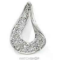 White Gold Diamond Tear Drop Pendant