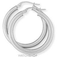 white gold classic hoop earrings