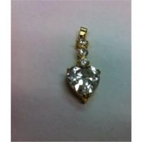 White Quartz, 18 K Gold Pendant