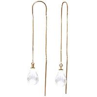 White Topaz Scintilla Briolette Earrings 4.5ctw in 9ct Gold