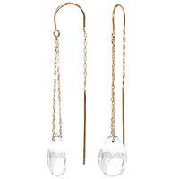 White Topaz Scintilla Briolette Earrings 6.0ctw in 9ct Gold