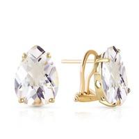 white topaz droplet stud earrings 100ctw in 9ct gold