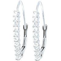 white topaz drop earrings 045ctw in 9ct white gold