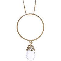 white topaz infinity briolette pendant necklace 30ct in 9ct gold