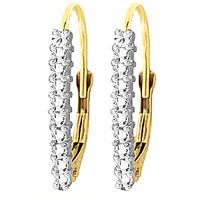 White Topaz Drop Earrings 0.45ctw in 9ct Gold