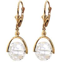 white topaz drop earrings 75ctw in 9ct gold