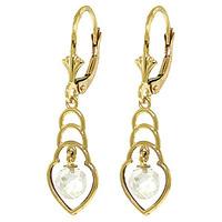 white topaz wireframe drop earrings 125ctw in 9ct gold