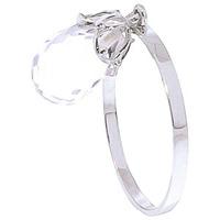 white topaz crown briolette ring 30ct in 9ct white gold