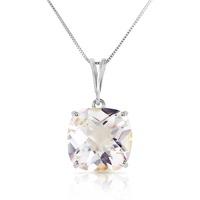 white topaz rococo pendant necklace 36ct in 9ct white gold