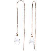 white topaz scintilla briolette earrings 45ctw in 9ct rose gold