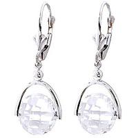 white topaz drop earrings 75ctw in 9ct white gold