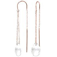 white topaz scintilla briolette earrings 60ctw in 9ct rose gold