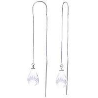 White Topaz Scintilla Briolette Earrings 4.5ctw in 9ct White Gold