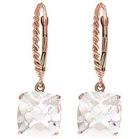 white topaz rococo twist drop earrings 72ctw in 9ct rose gold