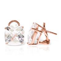 white topaz stud earrings 72ctw in 9ct rose gold